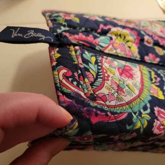 Vera Bradley Pink and Green Crossbody Bag with Floral Paisley Design Wallet Set - Picture 10 of 13